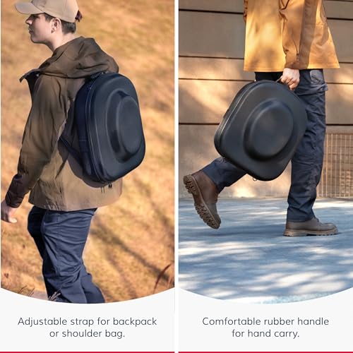 Large Hard Shell Cowboy Hat Travel Case Holds 2 Hats - Black