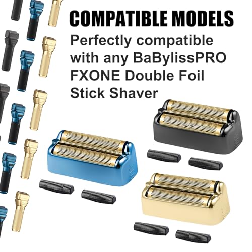 TRAH Gold FXONE Shaver Replacement Foil & Cutter Pack for BaBylissPRO FXONE - 2 Pack