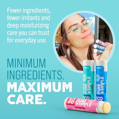 Organic Lip Balm Set - USDA Certified Natural Flavors, Eco-Friendly Packaging