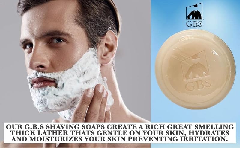 G.B.S Wooden Shaving Set with Synthetic Brush & Natural Soap Bowl - 3pc Beechwood Variation