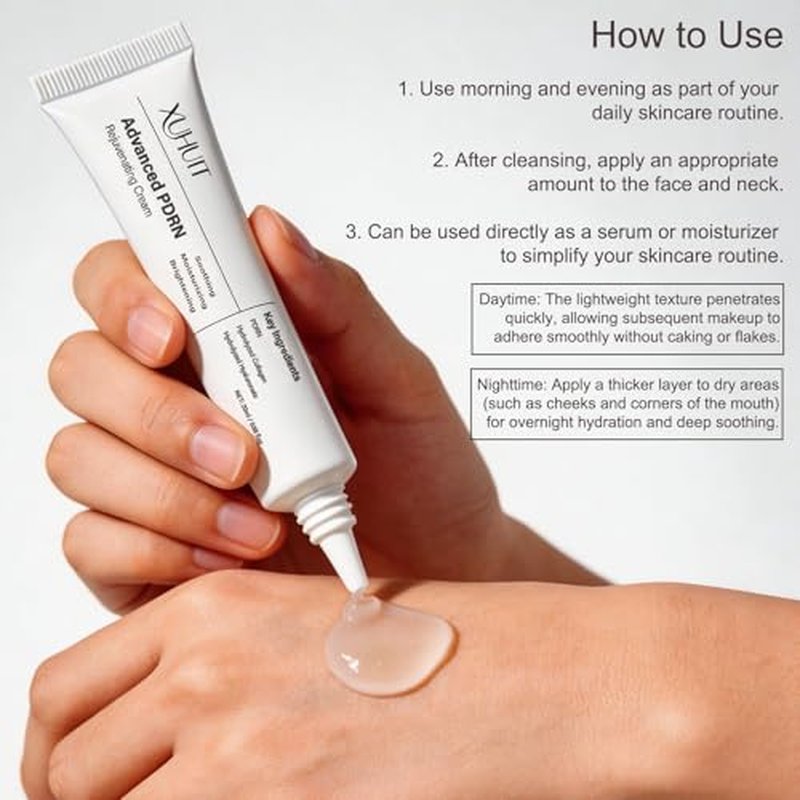 Advanced PDRN Rejuvenating Cream | High-Purity Salmon DNA PDRN (1200ppm) | Lightweight Gel Moisturizer for Age-Supportive Comfort | Inspired Formula, 0.7 Fl Oz (1)