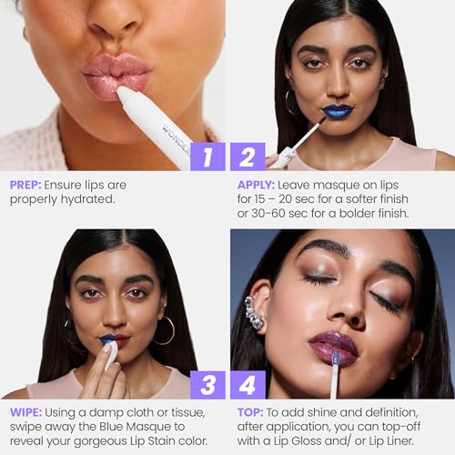 Wonderskin Lip Stain Peel Off Masque (Adore) with Lip Rehab Serum Oil