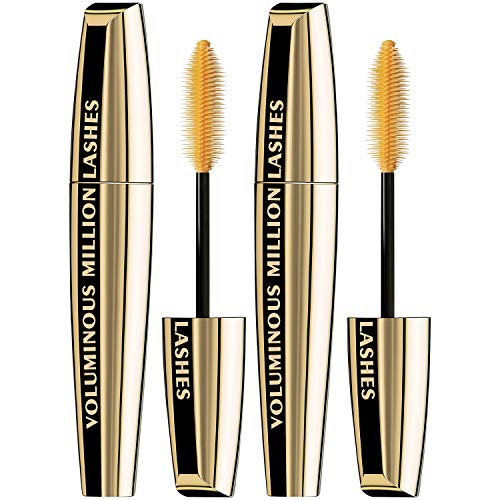 L'Oreal Paris Voluminous Million Lashes Mascara 2 Pack Blackest Black 0.3 Fl Oz