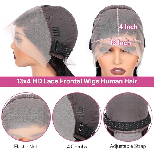 14-Inch Black 200% Density Full Lace Bob Wig Human Hair - Natural Look