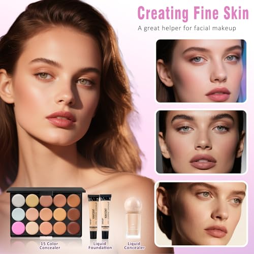 Makeup Kit for Teens Women full Kit Makeup Set for Teens girls Foundation Eyeshadow Palette Makeup Gift Set for Women Teenagers Christmas Makeup kits for Teen Girls