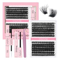 Lash Clusters 3D Effect Individual Lashes Kit NYCAAR 189pcs 100D200D D Curl 9-16MIX Eyelash Clusters Wispy Lashes Fluffy Cluster Lashes Kit with Lash Glue Remover Applicator Easy to Use for Beginners