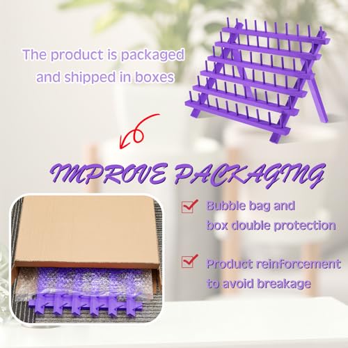 Juexica 19 Pcs Braid Hair Extension Stand Organizer Set, 6-Tier, Purple Mixed Color