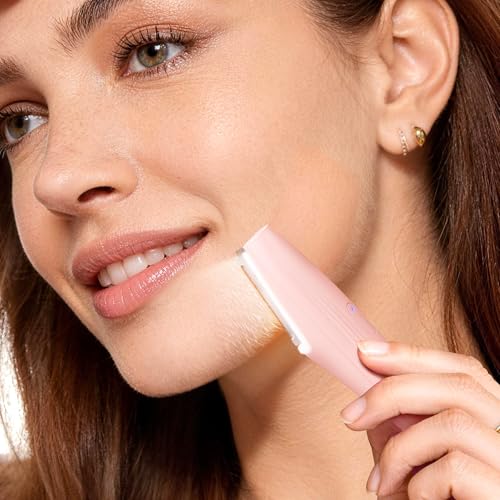 Rechargeable Sonic Dermaplaning Face Tool with LED Light, 3 Speeds, Peach Fuzz Remover