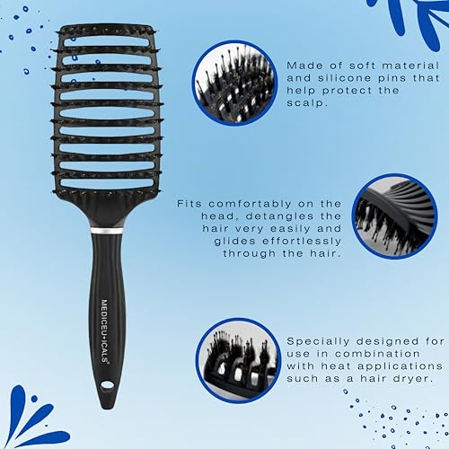 Detangling & Smoothing Hair Brush - Soft Touch, Heat-Style Friendly