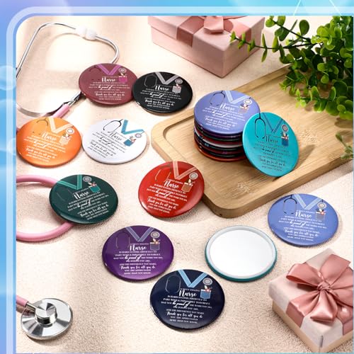 Nurse Gifts Compact Mirror Set - 100 Multicolor Medals & Classic Design - Variation of Medal / Classic / 100