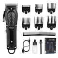 KEMEI Professional Hair Clippers for Men, Cordless & Corded Barber Hair Cutting Clipper, Rechargeable Beard Trimmer for Barbers/Home Use