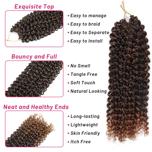 Dorsanee Passion Twist Hair 12 Inch - Short Water Wave Crochet 7 Packs - #T30