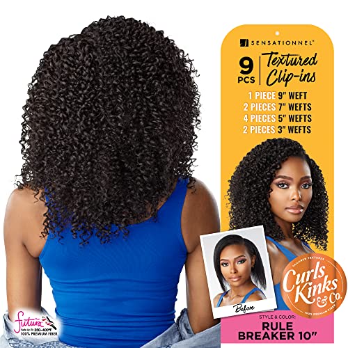 Sensationnel Curls Kinks & Co Clip-In Hair Extensions TH2/30 - 10 Inch, Natural Texture