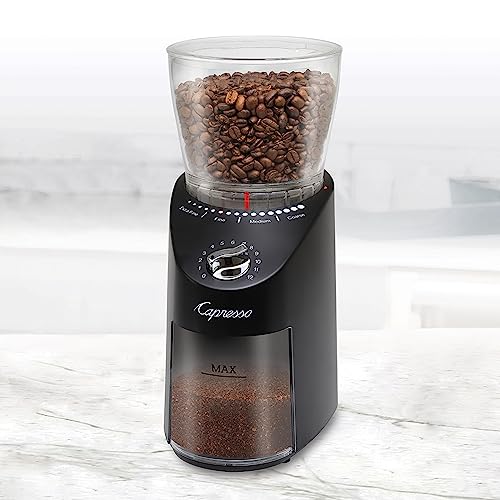 Black Conical Burr Coffee Grinder 11 oz Pack of 1 - Infinity Plus