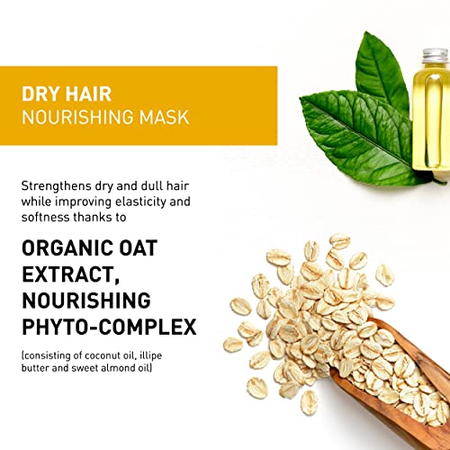 Hydrating Hair Mask for Dry Hair with Oat Extract & Nourishing Phytocomplex - 8.5 Fl Oz