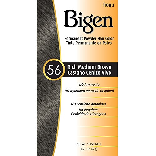 Rich Medium Brown Permanent Hair Color Powder - 6 Pack, Ammonia-Free Water-Activated