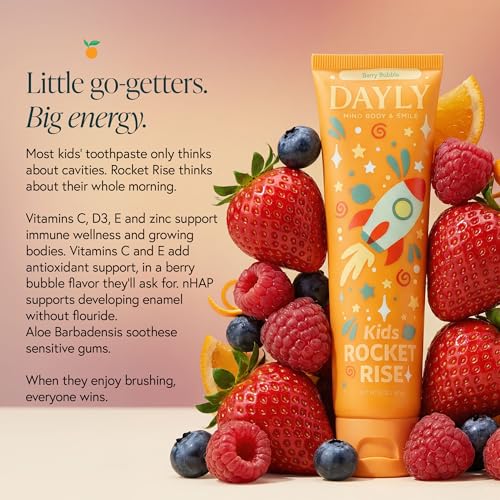 Kids AM Toothpaste Berry Bubble - Nano Hydroxyapatite Daily Kids Oral Care