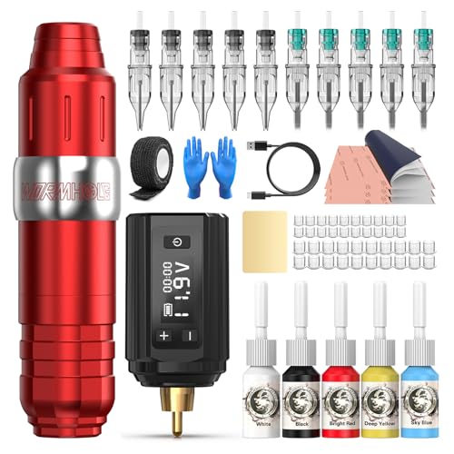Wireless Tattoo Machine Kit with 1200mAh Battery - Wormhole Tattoo #6