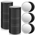 Blulu 72 Pieces Compact Mirror Bulk Mini Portable Round Small Makeup Pocket Mirror for Gifts Purse Women Travel Daily Use Christmas Thanksgiving 2.76 Inch (Black)