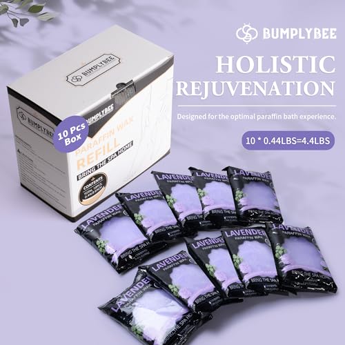 Paraffin Wax for Hand and Feet, 10 Pack Lavender Paraffin Wax Refills for Paraffin Wax Machine, Hand Wax Paraffin Wax Bath, Foot Wax Paraffin Bath, Moisturizing Hands Feet, Deep Hydration