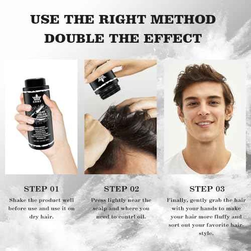 CNNY Hair Styling Powder for Men - 1oz/30g Fluffy Volumizing and Texturizing Powder for Natural Thickness and Look
