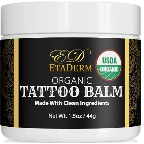 Tattoo Balm - Tattoo Aftercare Balm for Hydration, Moisturizer, Soften and Condition the Skin - Tattoo Lotion with Sunflower Seed Oil, Coconut Oil and Cocoa Seed Butter - Tattoo Butter 1.5oz