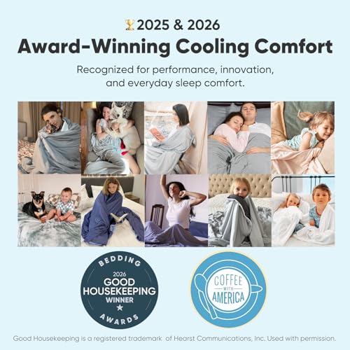 Elegear King Size Cooling Comforter - Gradient Sky Blue 90x108 Inches for Hot Sleepers