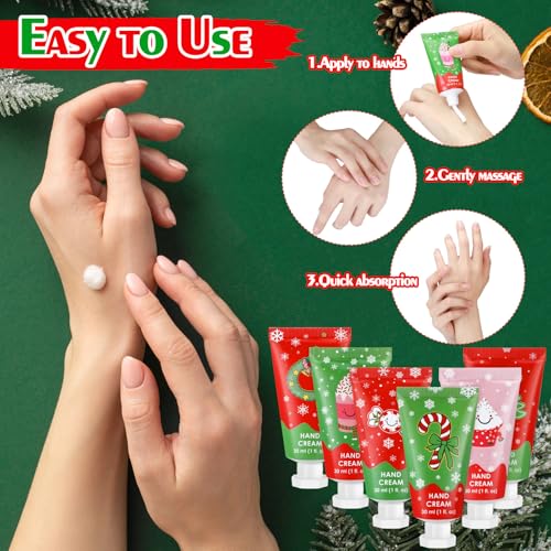Christmas Hand Cream Gift Set - 36 Mini Moisturizers with Festive Designs & Flavors - Variation of THIS listing