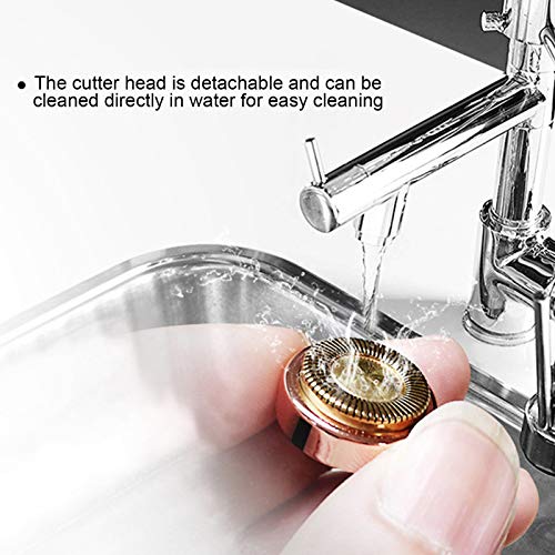 Eyebrow & Facial Hair Removal for Women, 2 in 1 Rechargeable Nose Hair & Eyebrow Trimmer, Portable Shaver with LED Light, Painless Facial Hair Trimmer for Eyebrows Lips Chin Body Peach Fuzz