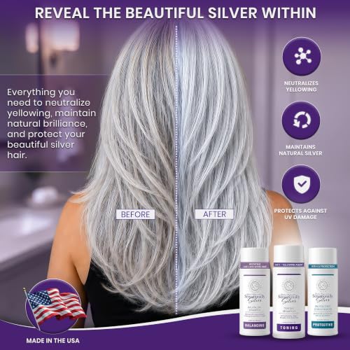 Robin Norwood's Sensationally Silver 3-Step Gray Hair Care Gift Set - Brightening & UV Protecting