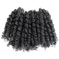 Pre-Twisted Passion Twist Crochet Hair - Short Salt & Pepper Braids, 8 Packs (4 Inch)