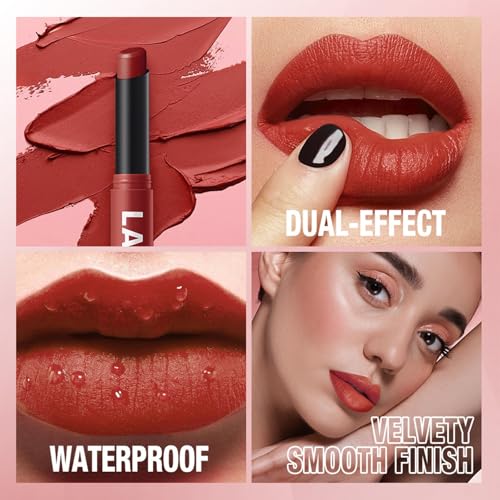 Matte Lipstick for Women Lipstick Matte Set with Retractable and Long-Lasting Pigmented Lip Sticks for Smoothly Lip Makeup (12 Pcs)