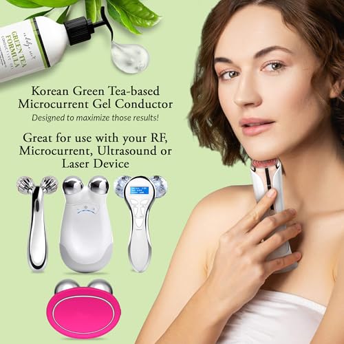 Facial Conductive Gel for Microcurrent Devices with Green Tea & Hyaluronic Acid - 8.45 oz