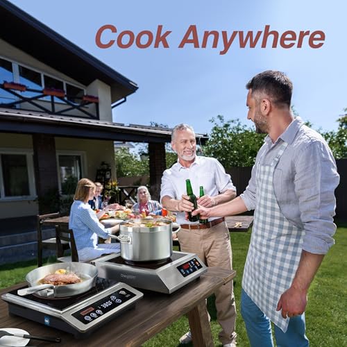 ChangBERT 1800W Induction Cooktop with Large Coil Burner, NSF Certified