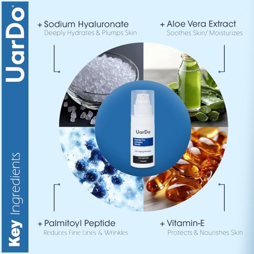 Uardo Peptide Pro Complex Serum 1 Fl Oz/ 30 ml - usn104 | For All Skin Types | Keeps Skin Moisturized | Reduces Wrinkles | For Women and Men