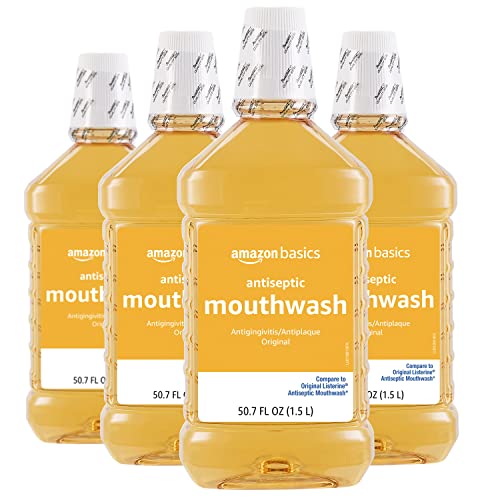 Antiseptic Mouthwash 50.7 oz Pack of 4 - Original Flavor Fights Gingivitis