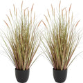 Artificial Cattail Reed Grass 3ft - 2 Pack Indoor Outdoor Faux Onion Grass