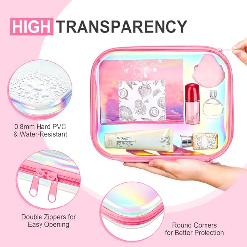 M Laser Hard Zipper Case Plastic Organizer - Clear 3 Pack