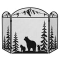 Hogardeck 48x30 Fireplace Screen with Polar Bear for Brick Fireplace Safety & Decor