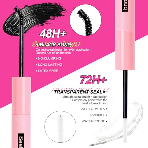 MilyBest Lash Clusters Kit Wispy, 10-18mm Fluffy Volume 100D Eyelash Clusters D Curl - Reusable DIY Lash Extension Kit for Beginners, Thick Cluster Eyelash Extensions with Bond and Seal Tweezers