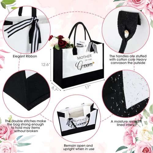Paterr Classic 8 Pcs Mother of Bride & Groom Wedding Tote Bag Set