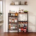 Large 3-Tier Liquor Stand and Mini Bar Table for Home Wine & Whiskey Storage