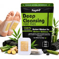 KayoPro Deep Cleansing Foot Pads Pack of 30 - Natural Bamboo Vinegar & Ginger, Night Foot Care