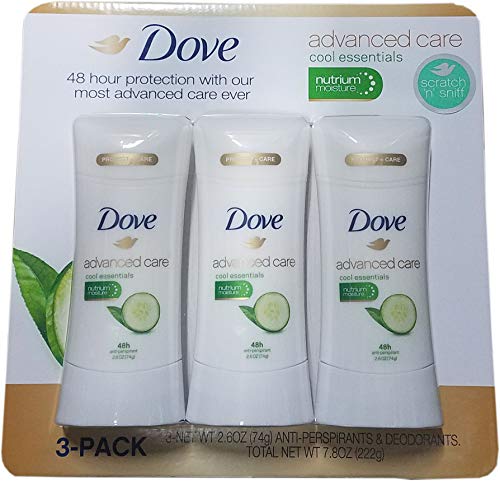 Dove Advanced Care Cool Essentials Antiperspirant Deodorant 2.6 oz Pack of 3