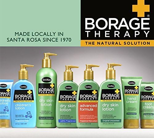 Fragrance-Free Borage Therapy Body Moisturizer 16 oz - Sensitive Skin Hydrating Lotion with Oatmeal & Shea - Pack of 1