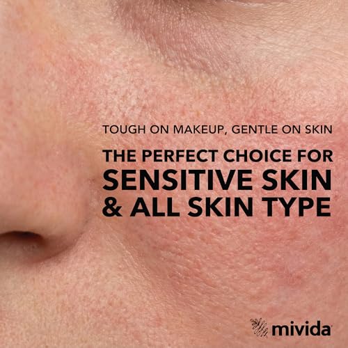 mivida Hypoallergenic Makeup Remover wipes Bulk with Hyaluronic Acid, Alcohol & Fragrance Free Makeup Wipes Sensitive Skin, Plant-Based Facial Wipes Make Up Remover, (4 Packs x 50 Wipes) Total 200ct