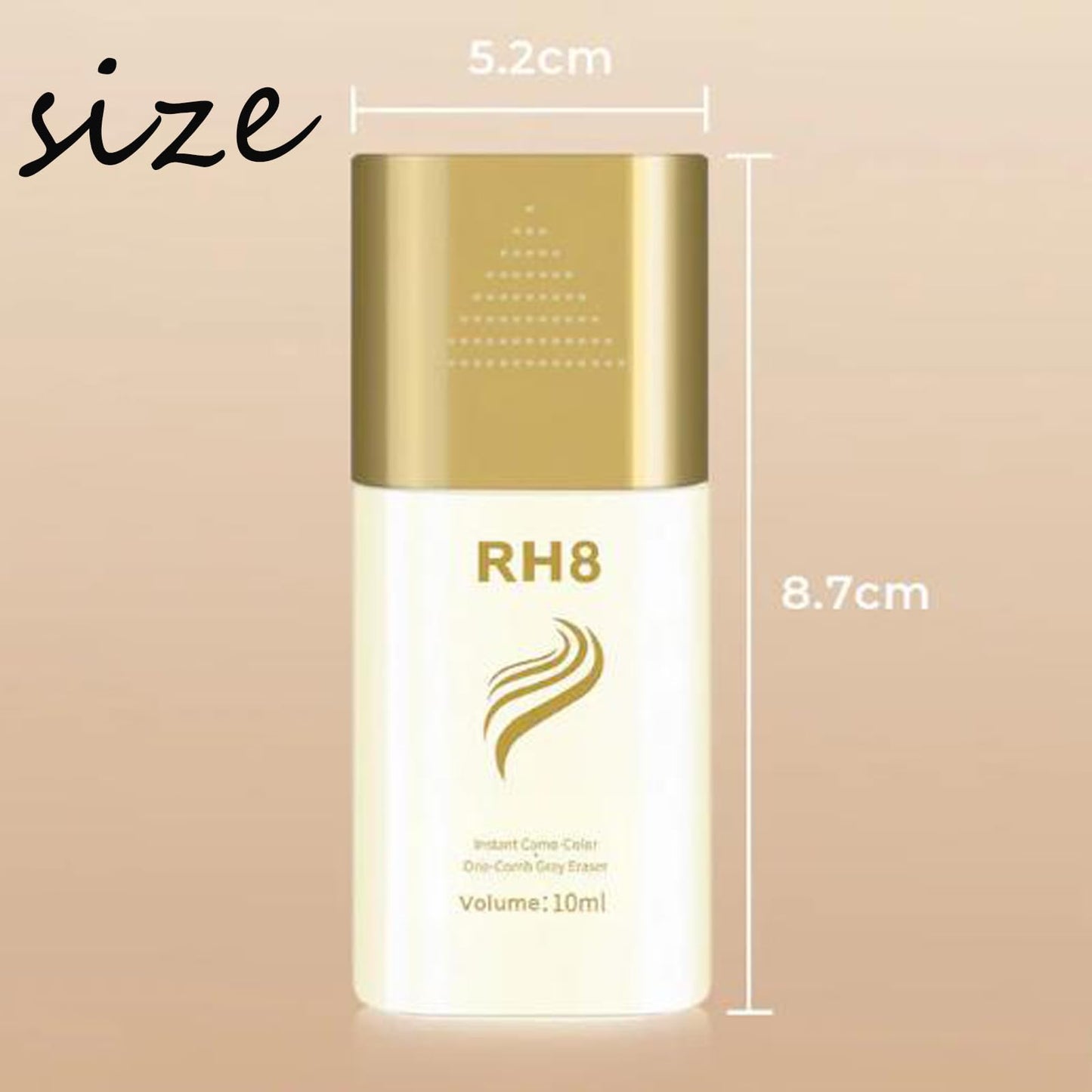 2-in-1 Hair Color Stick & Comb, Long Lasting Hair Color Stick, Waterproof, Sweat-Proof, White Hair Concealer Sticks for Women & Men (Coffee)