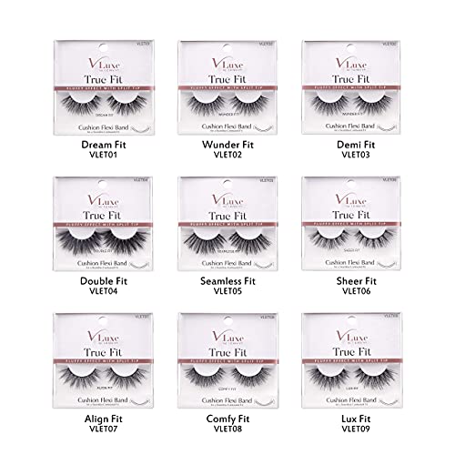 False Eyelashes Pack of 4 - Natural Volume & Comfortable Fit, 1 Count Variation