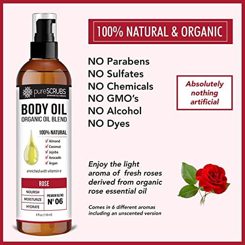 pureSCRUBS Rose Body Scrub + Rose Body Oil Bundle
