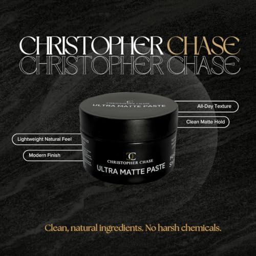 Men's Matte Styling Clay with Argan Oil & Rosemary - Flexible Hold, Thickening 3 oz